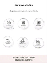 Lalens 1 Box (2 Pieces) 1 Year Disposable Crush Green Hazelnut Color Contact Lenses