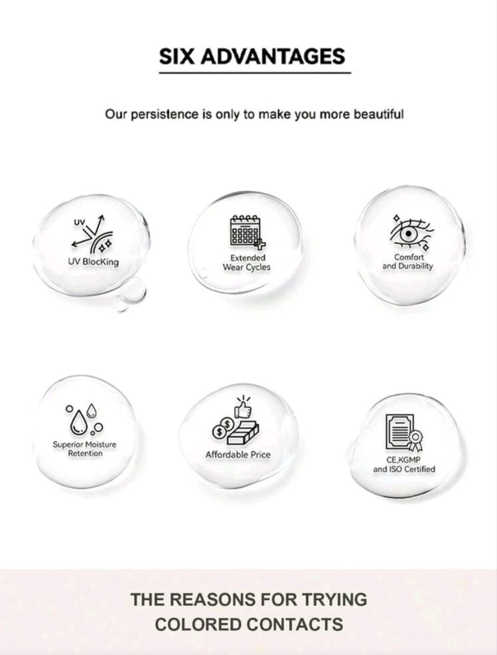 Lalens 1 Box (2 Pieces) 1 Year Disposable Crush Green Hazelnut Color Contact Lenses