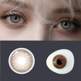 Lalens Marsala Colored Contact Lenses, 1-year Usage, 2-pcs, With 14.5mm Diameter , Natural Looking. , And Daily Commutes Brown.