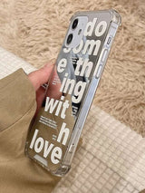 Letter Graphic Mirror Phone Case