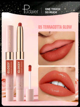 Pudaier 2-In-1 Matte Lipstick &amp; Gloss: Dual Effects Of Matte &amp; Shine, Long-Lasting &amp; Smudge-Proof Lip #05