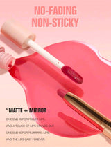 Pudaier 2-In-1 Matte Lipstick &amp; Gloss: Dual Effects Of Matte &amp; Shine, Long-Lasting &amp; Smudge-Proof Lip #05