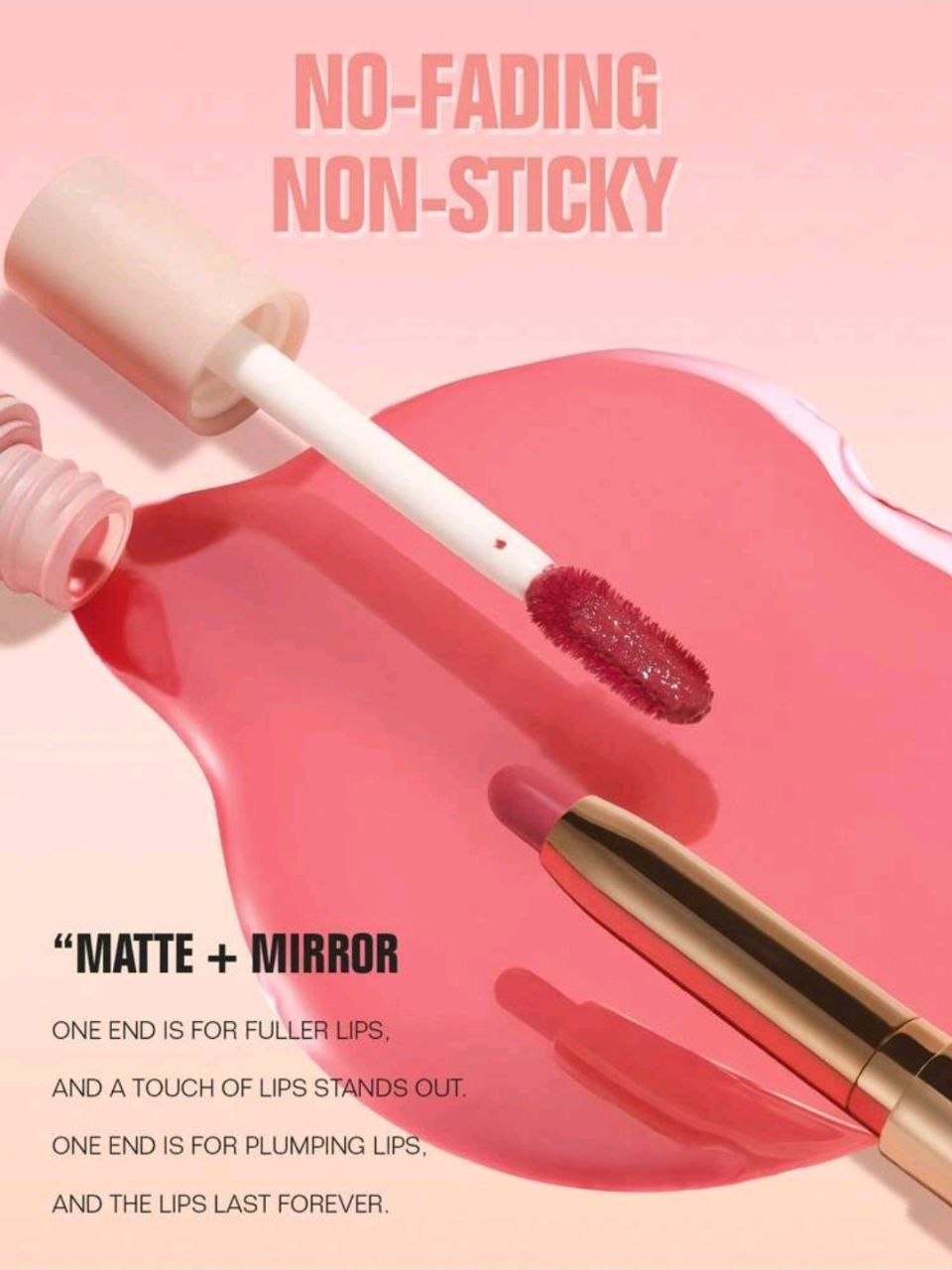 Pudaier 2-In-1 Matte Lipstick &amp; Gloss: Dual Effects Of Matte &amp; Shine, Long-Lasting &amp; Smudge-Proof Lip #05