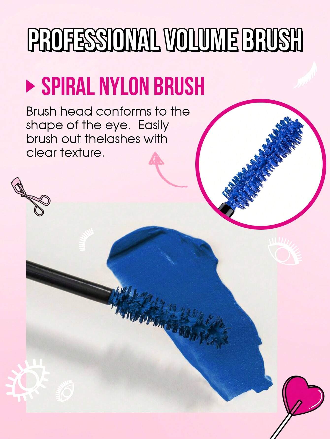 MissIyn Color Mania Mascara, Smudge Proof, Dramatic Volume, Long-Wearing, Volumizing Effect
