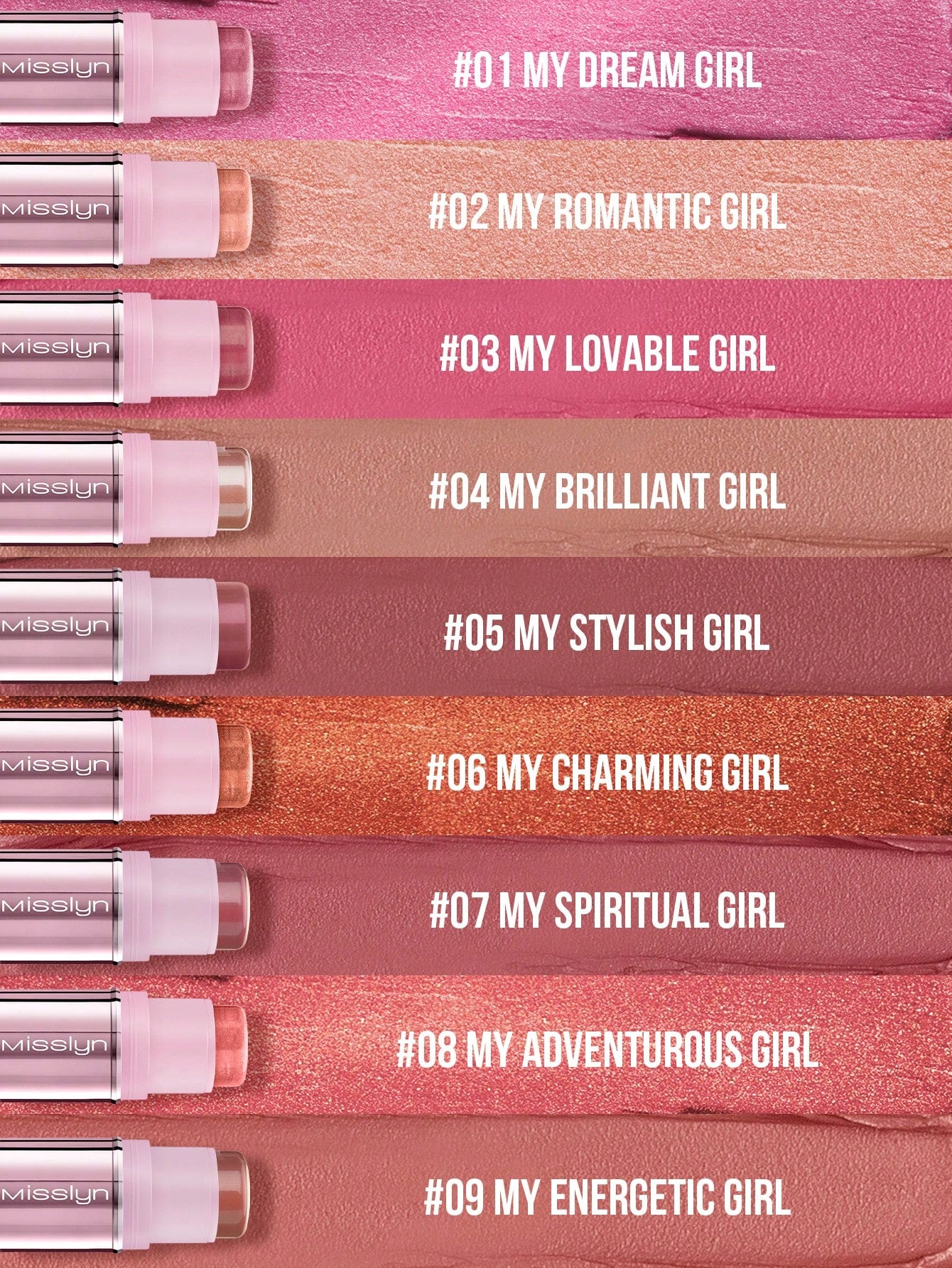 MissIyn You Glow Girl! Cream Multi Stick Easy To Blend For A Lightweight Makeup Finish Single Color Blush Stick 06