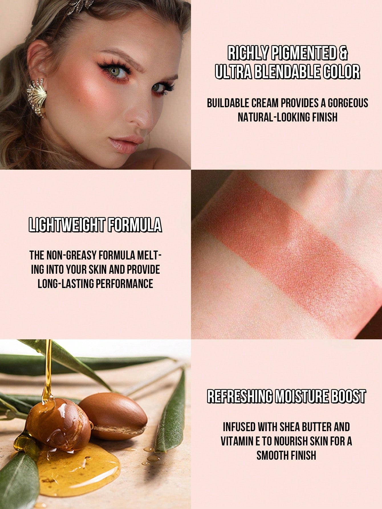 MissIyn You Glow Girl! Cream Multi Stick Easy To Blend For A Lightweight Makeup Finish Single Color Blush Stick 06