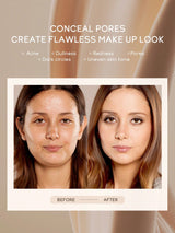 Moisturizing Liquid Foundation, 1Pc 30G Long-Wearing Waterproof Facial Makeup Dark Chocolate