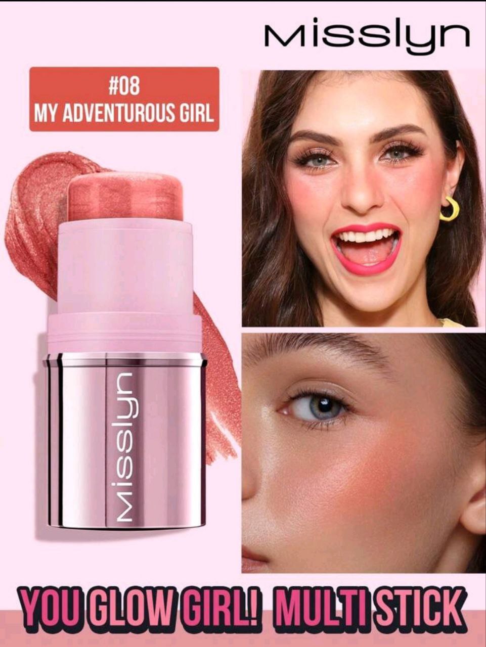 Multi Stick, Cream Multi Stick, Richly Pigmented &amp; Ultra Blendable Color, Easy To Blend For A Lightweight Makeup Finish, Light To Medium, Infused With Formula With Shea Butter&amp;Sunflower Seed Wax 08