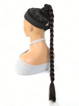 Ponytail Extensions Synthetic Boxing Braids Ponytail Hair Rope For Women High Temperature Fiber Black Brown Ponytail