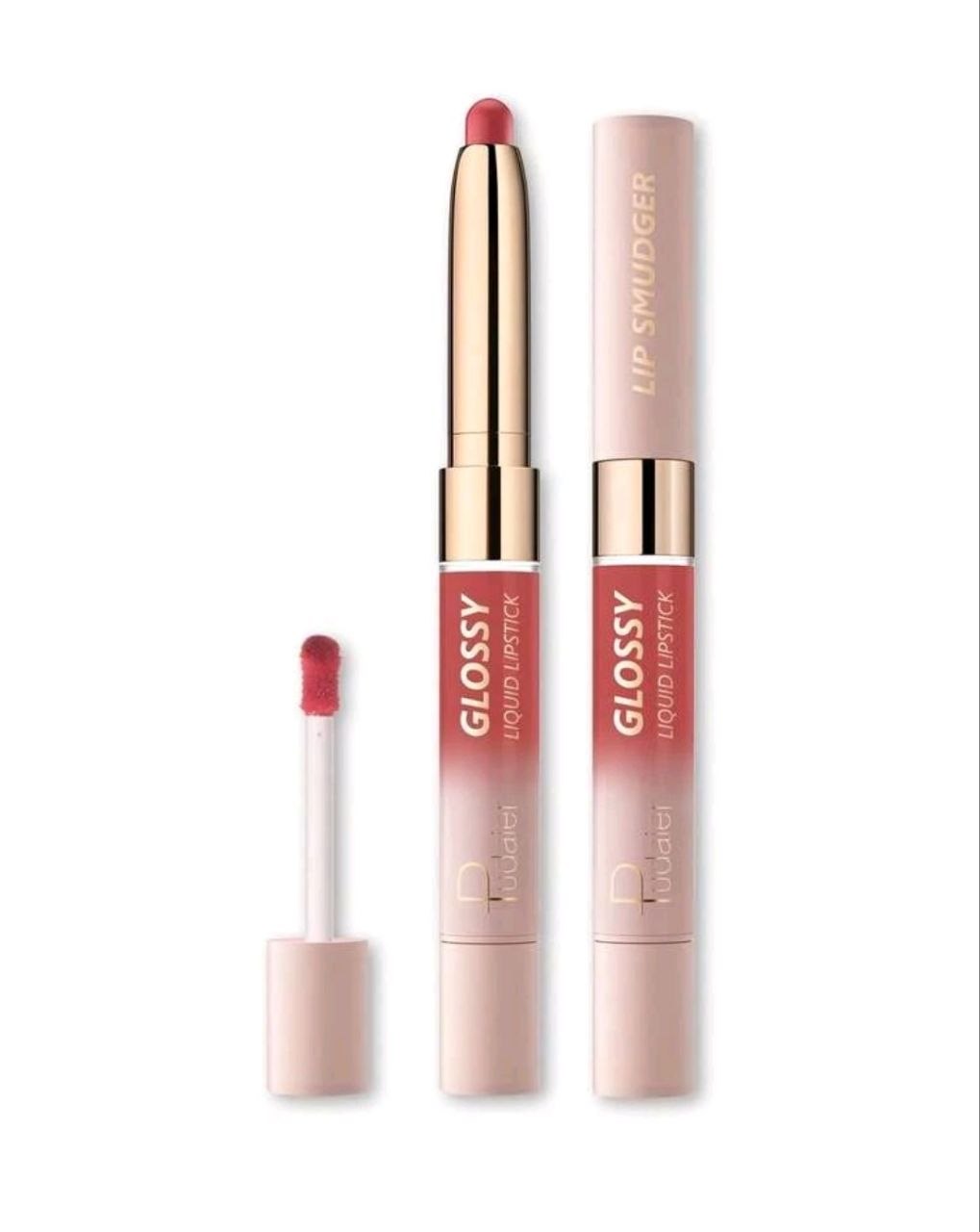 Pudaier 2-In-1 Matte Lipstick &amp; Gloss: Dual Effects Of Matte &amp; Shine, Long-Lasting &amp; Smudge-Proof Lip, Perfect For Hottest Festive &amp; Daily Makeup Looks #02