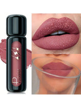 Pudaier Waterproof Lip Mousse Smudge-Proof, Non-Sticky Lip Gloss, Cup-Proof, Long-Lasting, Easy To Apply, Matte Finish Lip Glaze