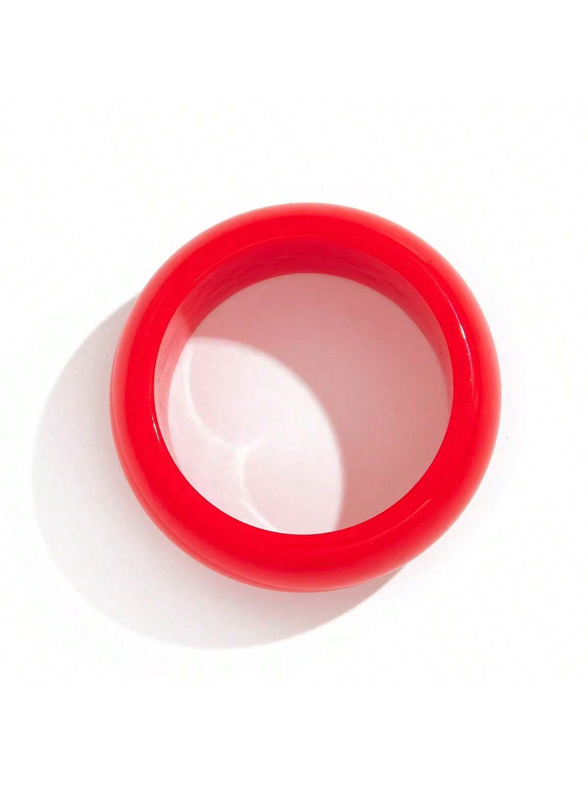 Retro European Style Personalized Artistic Resin Textured Oversized Geometric Round Acrylic Bangle Bracelet