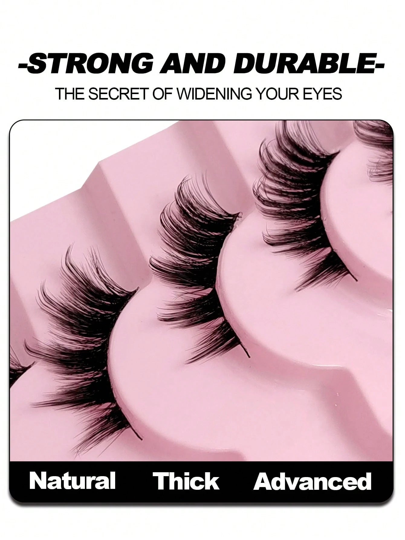 7 Pairs Natural Look Half-Lash False Eyelashes, Fluffy Soft Cat Eye Style
