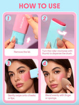 SHEGLAM Glass Glow Blush Stick-Stunner Rare Brand Beauty Makeup Face