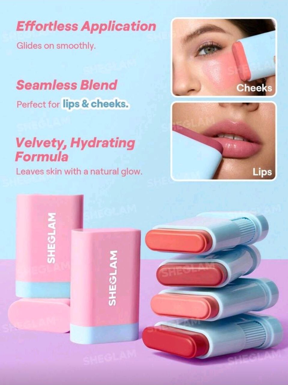SHEGLAM Glass Glow Blush Stick-Stunner Rare Brand Beauty Makeup Face
