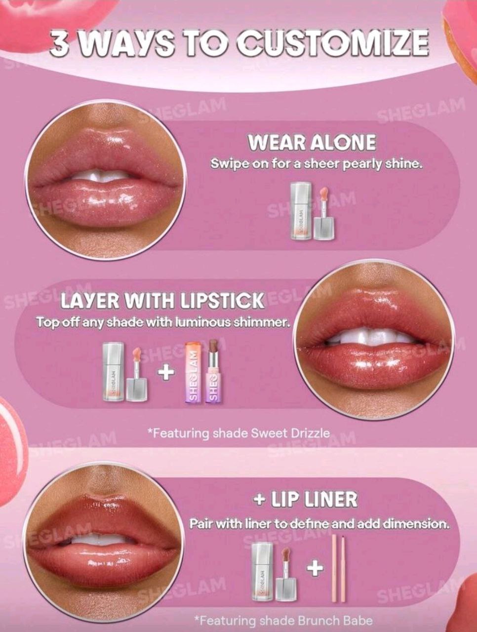SHEGLAM Glass Lock Air Gloss-Make Lt Pop Lip Combo Brand Beauty Makeup Face