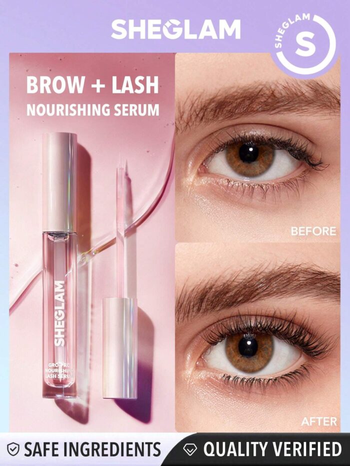 SHEGLAM Gro-Pro Nourishing Lash Serum Clear Brow Serum Easy-To-Apply Strengthen Sparse And Fragile Lash Eyebrow And Lash Treatment