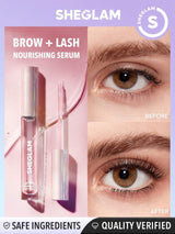 SHEGLAM Gro-Pro Nourishing Lash Serum Clear Brow Serum Easy-To-Apply Strengthen Sparse And Fragile Lash Eyebrow And Lash Treatment