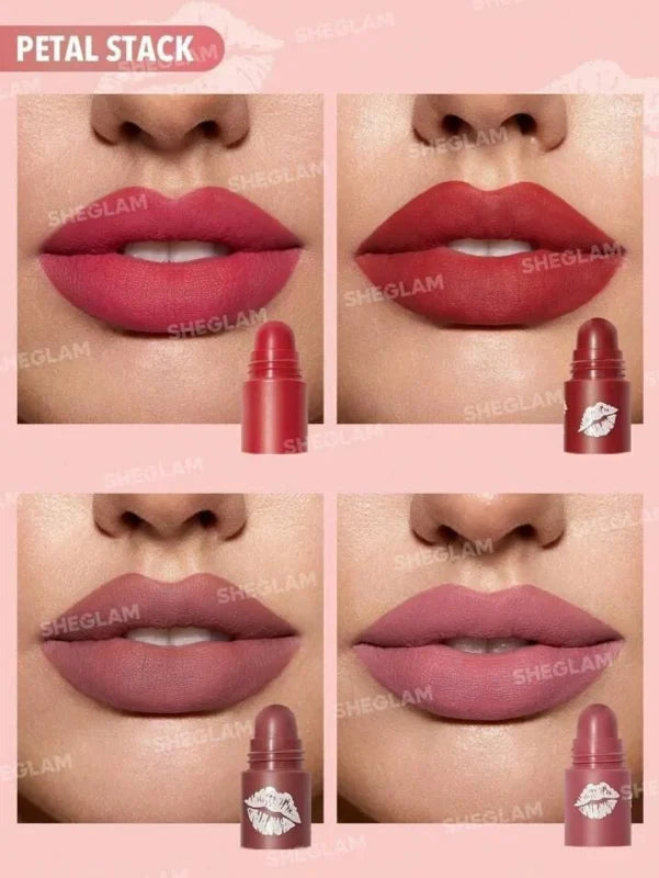 SHEGLAM Mega Lip Stacks-Pink-Petal Stack 4 In 1 Creamy-Matte Petal Stack