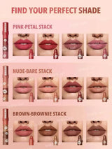 SHEGLAM Mega Lip Stacks-Pink-Petal Stack 4 In 1 Creamy-Matte Petal Stack