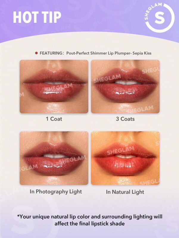 SHEGLAM Pout-Perfect Shimmer Lip Plumper-First Crush