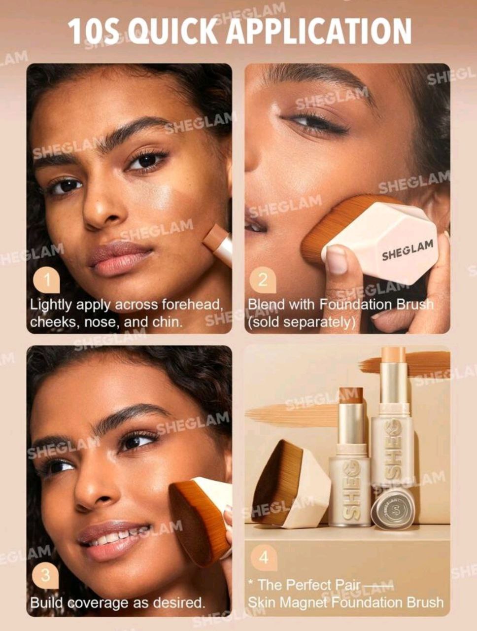 SHEGLAM Skin Magnet High Coverage Foundation Stick-Chantilly
