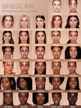 SHEGLAM Skinfinite Hydrating Foundation-Chantilly Flawless Dewy Foundation Hydrating Coverage Lightweight Natural Soft Liquid Foundation