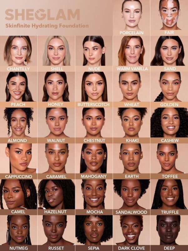SHEGLAM Skinfinite Hydrating Foundation-Chantilly Flawless Dewy Foundation Hydrating Coverage Lightweight Natural Soft Liquid Foundation