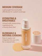 SHEGLAM Skinfinite Hydrating Foundation-Chantilly Flawless Dewy Foundation Hydrating Coverage Lightweight Natural Soft Liquid Foundation