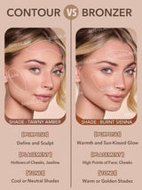 SHEGLAM Sun Sculpt Liquid Contour-Tawny Amber  Gel Cream Contour  Non-Greasy Long Lasting Highly Pigmented Natural Contour Contouring Weightless Bronzer