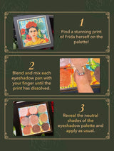 SHEGLAM X Frida Kahlo Masterpiece Eyeshadow Palette 9-Color Shimmer Matte Eyeshadow Palette Rose Pearlescent Shimmer Evenly Pigmented Smooth  Blendable Eyeshadow