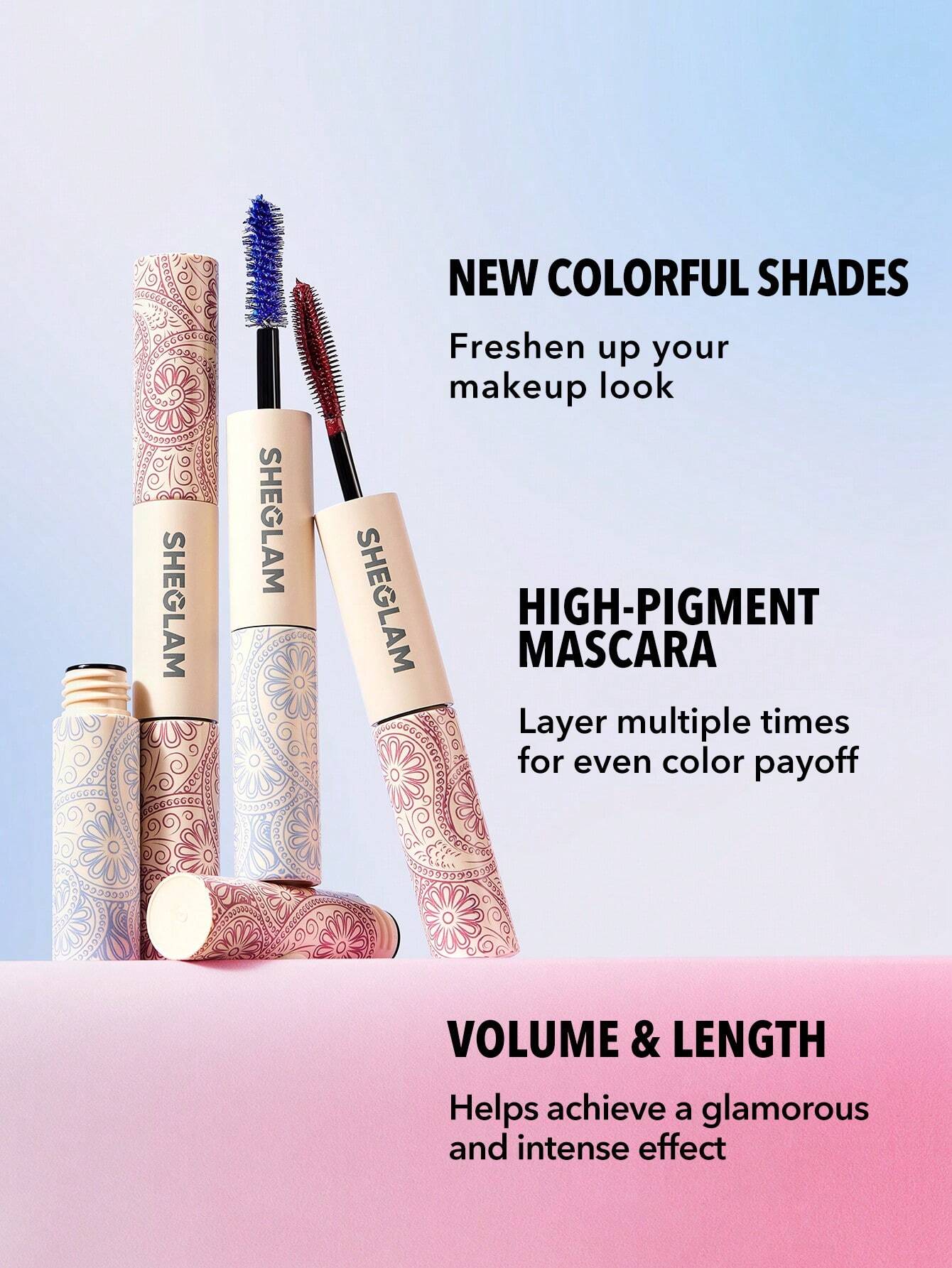 SHEGLAM All-In-One Volume &amp; Length Mascara-Waterproof Burgundy