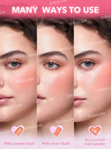 SHEGLAM Cheek 2 Cheek Blush Duo-Pink Sprinkles 5 Shades Cream Powder Blush Double Long Lasting Pigment Dual