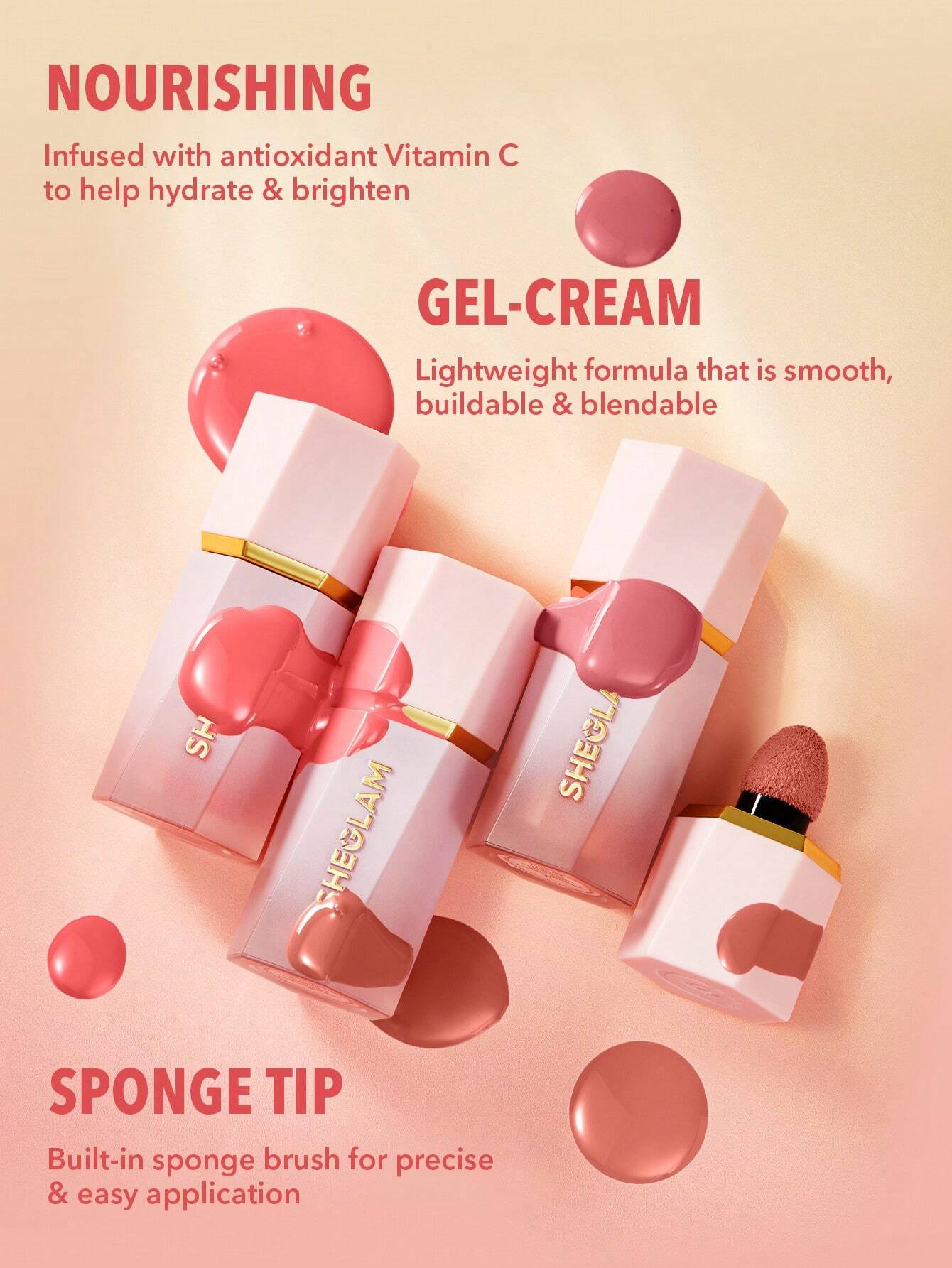 SHEGLAM Color Bloom Liquid Blush-Hot Topic Liquid Blush Liquid Waterproof Long Lasting High Pigment