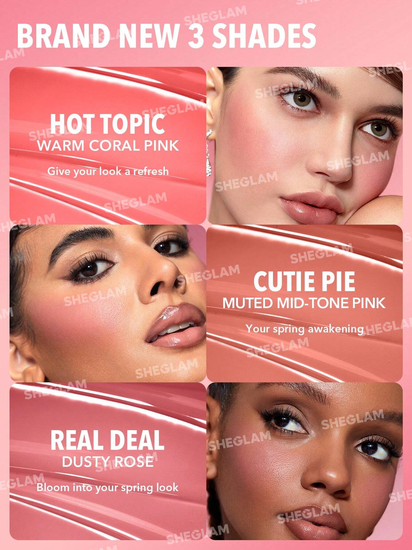 SHEGLAM Color Bloom Liquid Blush-Hot Topic Liquid Blush Liquid Waterproof Long Lasting High Pigment