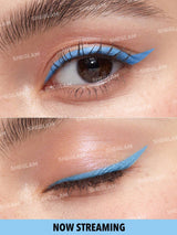 SHEGLAM Color Crush Liquid Eyeliner-Now Streaming 7 Colors Smudge-Proof High Pigment Eyeliner Pencil Sweat-proof Long Lasting Easy To Use Blue Eyeliner