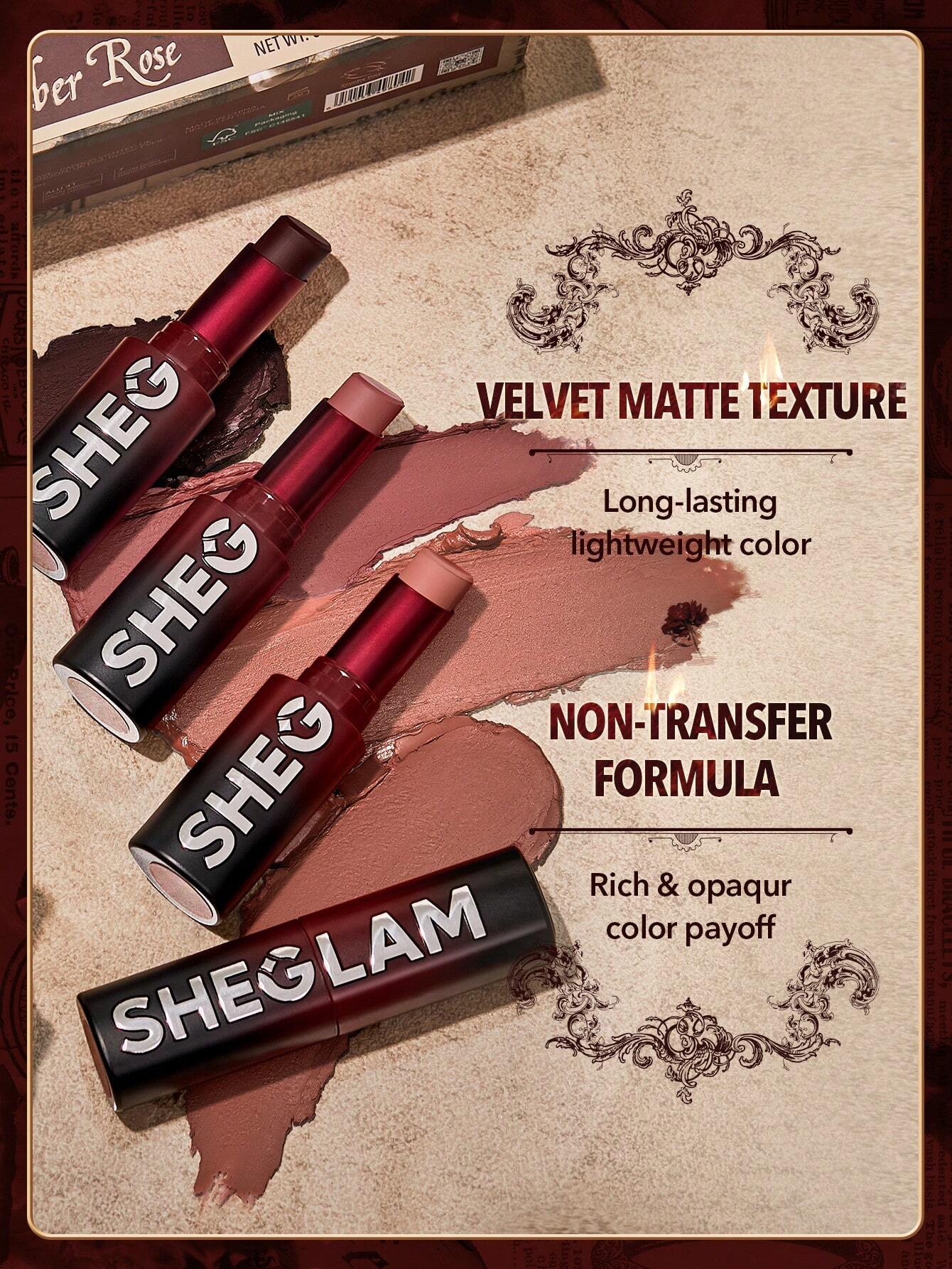 SHEGLAM Dynamatte Boom Long-Lasting Matte Lipstick Cherish You Lipstick Lightweight Color Non-Transfer Creamy