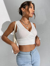 SHEIN Essnce Surplice Neck Tank Top