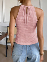 SHEIN Frenchy Women's Solid Color Lace Splice Slim Fit Tank Top