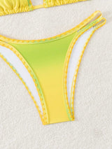 SHEIN VCAY Women's Gradient Color Sexy Bikini Set For Summer Beach, Two-Piece Swimsuit