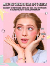 MissIyn You Glow Girl! Multi Stick, Cream Multi Stick, Richly Pigmented Infused With Formula With Shea Butter&amp;Sunflower Seed Wax, Lightweight Formula, Refreshing Moisture Boost Blush Stick 03
