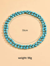 Turquoise Beaded Layered Necklace