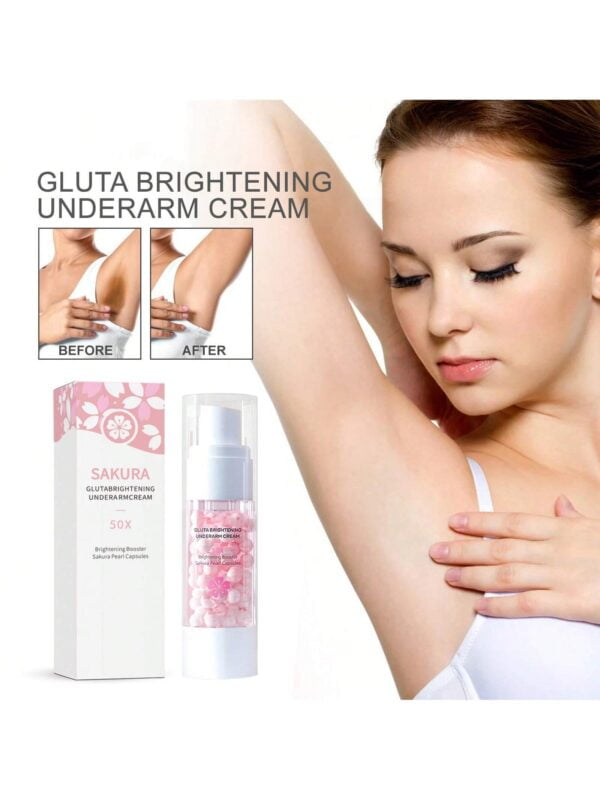 Underarm Lightening Serum Capsules Filled With Cherry Blossom &amp; Lavender Extract For Body &amp; Face Moisturizing Daily Skin Nourishment