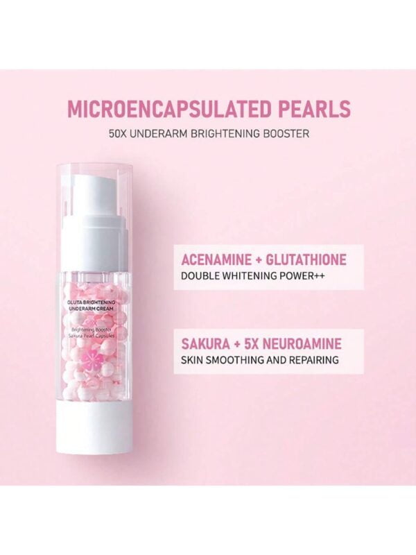 Underarm Lightening Serum Capsules Filled With Cherry Blossom &amp; Lavender Extract For Body &amp; Face Moisturizing Daily Skin Nourishment
